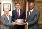 وزير الرياضة يناقش مع أمين عام الكاف وأبو ريدة مستقبل كرة القدم الأفريقية ومقر الاتحاد الجديد