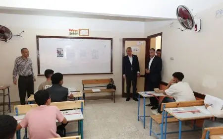 محافظ الجيزة يتابع سير امتحانات الإعدادية في أبو النمرس بنفسه