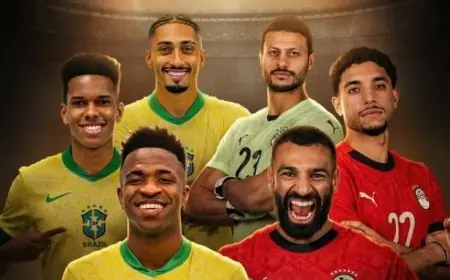 موعد مباراة مصر والبرازيل الودية استعدادًا لكأس العالم 2026 والقنوات الناقلة لها