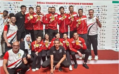 مصر تتألق بـ 19 ميدالية وتسيطر على بطولة أفريقيا للسلاح في كوت ديفوار