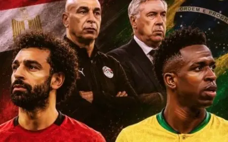 القنوات التي ستذيع مباراة مصر والبرازيل الودية اليوم استعدادًا لكأس العالم 2026