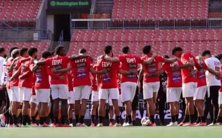 «بالهتافات والزغاريد».. جماهير الفراعنة تثير حماس لاعبي منتخب مصر قبل مباراة البرازيل «فيديو»
