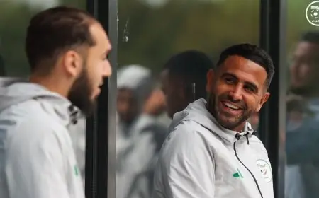 رياض محرز يعلن جاهزية المنتخب لمواجهة الأرجنتين وتقديم الفرح للمستيقظين باكراً