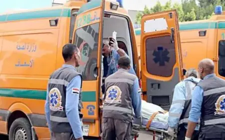 حادث مروع: مصرع ركاب سيارة ملاكي بعد اصطدامها بقطار السويس الإسماعيلية واشتعال النيران فيها