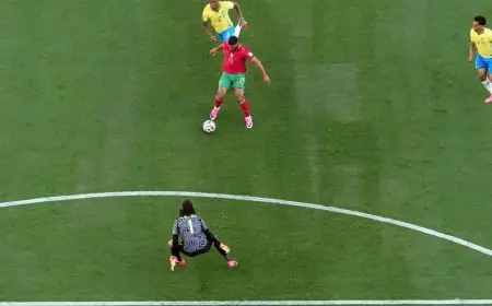 المغرب يتألق بتسجيل هدف رائع وفينيسيوس يعدل النتيجة بلدغة للبرازيل