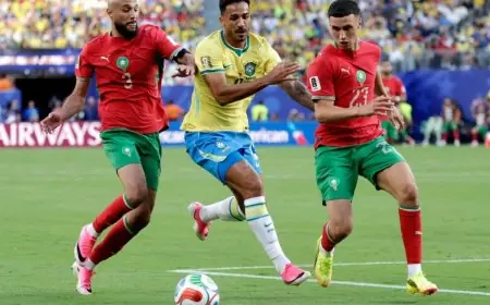 المنتخب المغربي يتألق ضد البرازيل ويتحصل على تعادل مشرّف