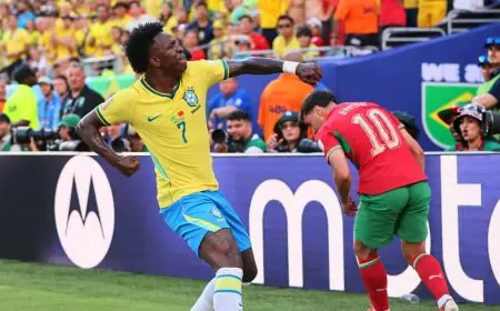 فينيسيوس يتألق ويفوز بجائزة أفضل لاعب في مباراة البرازيل والمغرب