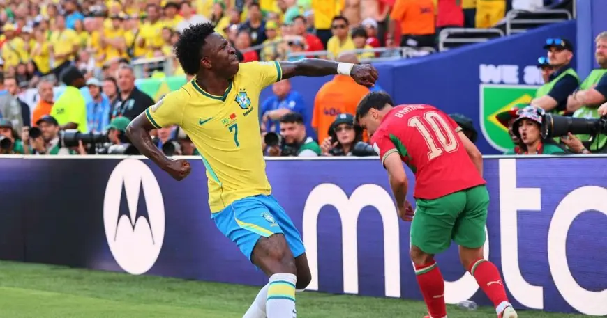 فينيسيوس يتألق ويفوز بجائزة أفضل لاعب في مباراة البرازيل والمغرب