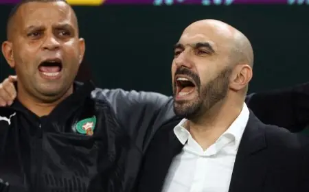الركراكي يبارك لخليفته وهبي والمغرب وصولهم التاريخي لربع نهائي كأس العالم