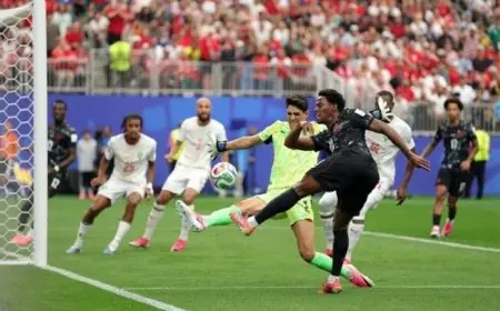كأس العالم 2026: انتهاء الشوط الأول بالتعادل السلبي بين المغرب وكندا