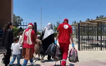 تعرف على جهود فرق الهلال الأحمر المصري في معبر رفح لاستقبال وتوديع الدفعة 59 من الجرحى والمصابين الفلسطينيين