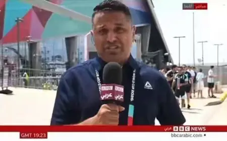 مراسل BBC يذرف الدموع على الهواء مباشرة إثر خروج منتخب مصر من المونديال