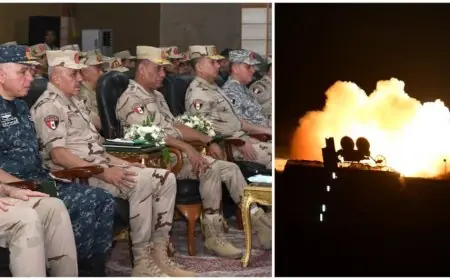 وزير الدفاع يتابع المرحلة الأخيرة من تدريب الرماية الصاروخية الليلية لقوات الدفاع الجوي