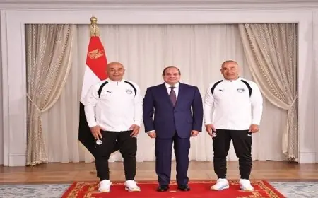 حسام حسن يشارك صورة له مع الرئيس السيسي بعد تكريم منتخب مصر