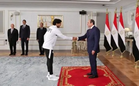 محمد هاني للرئيس السيسي: تكريمكم لحظة فخر لا تُنسى.. وإنجاز كأس العالم ليس الأخير