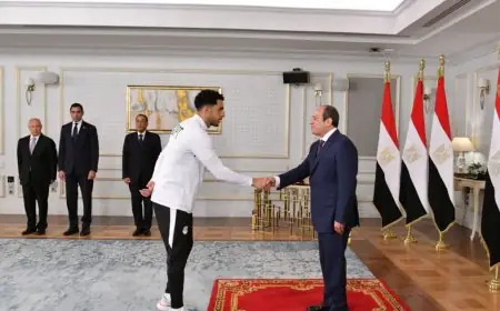 مصطفى شوبير يعبر عن طموحه للرئيس السيسي: نهدف لتشريف مصر وتحقيق إنجازات في المونديال