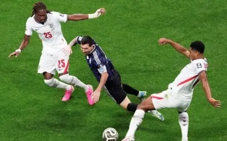 انتهاء الشوط الأول بالتعادل السلبي بين إنجلترا والأرجنتين في نصف نهائي كأس العالم 2026