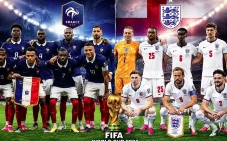 موعد مباراة فرنسا وإنجلترا في كأس العالم 2026 والقنوات الناقلة لها