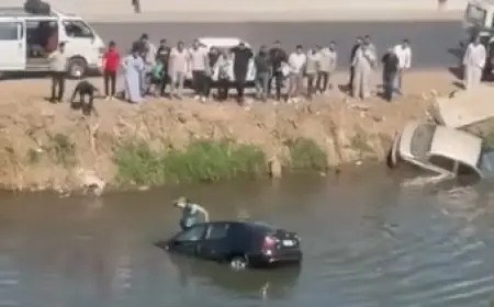 شاب شجاع ينقذ سرة كاملة من الغرق في ترعة بمحافظة الغربية مخاطراً بحياته