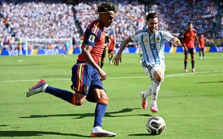 الوقت الأصلي ينتهي بالتعادل السلبي بين الأرجنتين وإسبانيا في النهائي واللجوء إلى الأشواط الإضافية