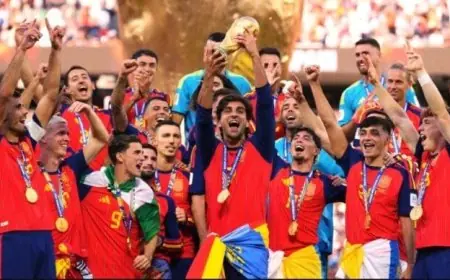 احتفالات تاريخية: مراسم تتويج إسبانيا بلقب كأس العالم 2026 «فيديو»