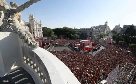 مليون مشجع يضفون الحيوية إلى شوارع مدريد احتفالاً بأبطال العالم العائدين إلى إسبانيا بصور مذهلة