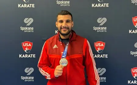 حازم أحمد بطل الكاراتيه يحصد ذهبية بطولة الولايات المتحدة الوطنية