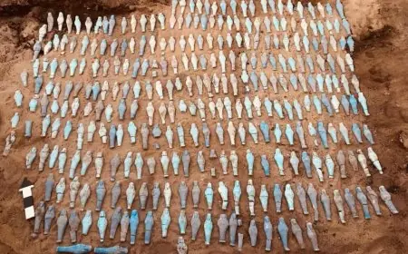 تفاصيل الكشف الأثري الجديد بجبانة قويسنا في المنوفية تضم 560 تمثال أوشابتي وتمائم نادرة