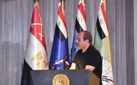 الرئيس السيسي يؤكد استمرار مسيرة البناء والتنمية لتحقيق تطلعات الشعب الطموح