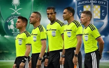 طاقم تحكيم مصري يقود مباراة الأهلي جدة وأوكلاند سيتي في كأس الإنتركونتيننتال
