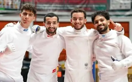وزير الشباب والرياضة يبارك منتخب سيف المبارزة على إنجازهم في الحصول على الميدالية البرونزية في بطولة العالم