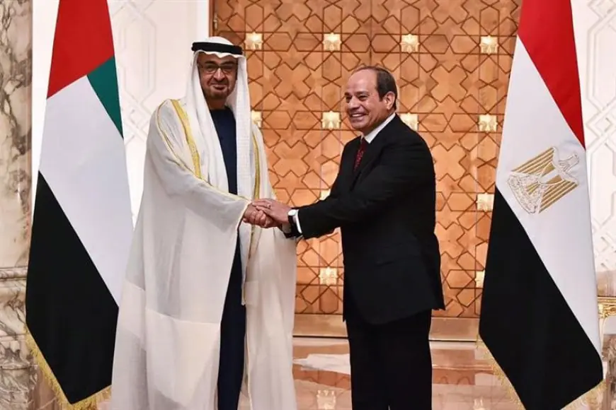 الرئيس المصري السيسي يرحب بنظيره الإماراتي محمد بن زايد في القاهرة