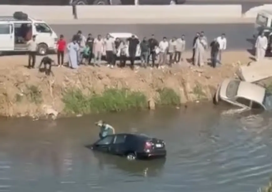 شاب شجاع ينقذ سرة كاملة من الغرق في ترعة بمحافظة الغربية مخاطراً بحياته