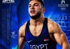 خسارة محمد القاسم للفضية في المصارعة بعد ضربة غير قانونية