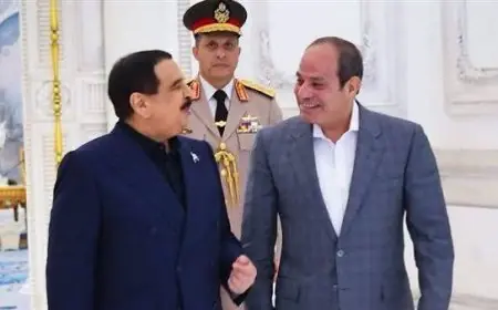الرئيس السيسي يختتم زيارة ملك البحرين إلى مصر بوداعه في مطار العلمين الدولي