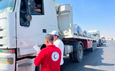 الهلال الأحمر المصري يمد يد العون للأشقاء الفلسطينيين بآلاف الأطنان من المساعدات الإنسانية