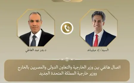 مصر وبريطانيا تشددان على ضرورة تنفيذ خطة ترامب للسلام وتحقيق الاستقرار في غزة