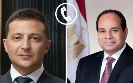 السيسي وزيلينسكي يناقشان تعزيز التعاون الاقتصادي وتخفيف التوترات في الشرق الأوسط