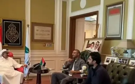 خلف الحبتور يرحب برامي ربيعة ويشدد على العلاقات الأخوية الراسخة بين مصر والإمارات