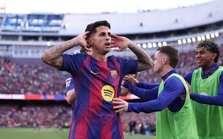 برشلونة يرحب بعودة جواو كانسيلو إلى صفوف الفريق