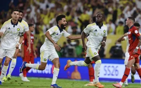 ساديو ماني يتألق في صدارة هجوم النصر ضد الرياض في الدوري السعودي
