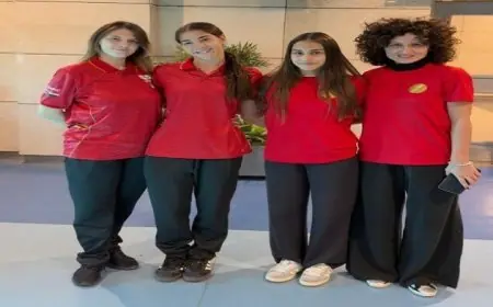 بعثة الجمباز الإيقاعي تسافر إلى إيطاليا للمشاركة في دورة ألعاب البحر المتوسط