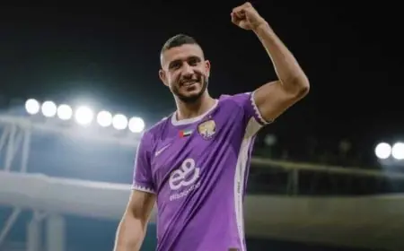 رامي ربيعة أساسي مع العين في مواجهة خورفكان بالدوري الإماراتي