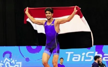 محمد حسن يتوج بذهبية المصارعة الرومانية ويرفع عدد ميداليات مصر إلى 5 في دورة ألعاب البحر المتوسط