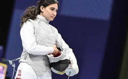 سارة عمرو تحرز ميدالية ثمينة لمصر في سلاح الشيش في ألعاب البحر المتوسط