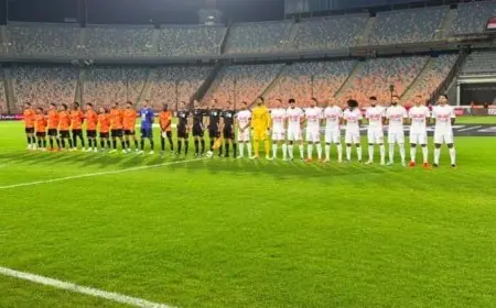 الشوط الأول ينتهي بالتعادل السلبي بين الزمالك والبنك الأهلي في الدوري المصري