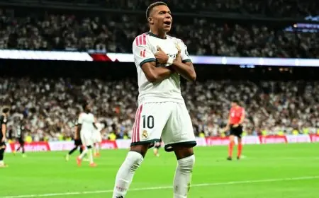 هاتريك مبابي يضيء طريق ريال مدريد لاكتساح ساحق لريال سوسيداد في الليغا