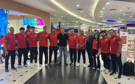 بعثة الجمباز الفني تتوجه إلى إيطاليا للمشاركة في دورة ألعاب البحر المتوسط