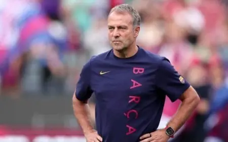 هانز فليك يسجل رقماً قياسياً في تاريخ برشلونة بعد انتصاره على أتلتيك بلباو في الدوري الإسباني