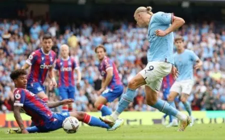 بث مباشر لمباراة مانشستر سيتي وكريستال بالاس في الدوري الإنجليزي